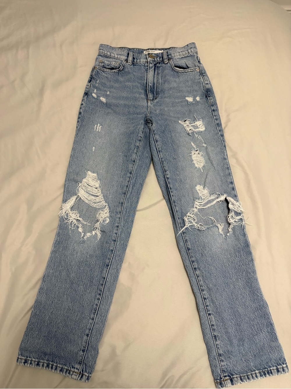 Vintage Straight Garage Ripped Jeans